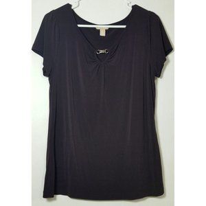 Banana Republic blouse Womens Size Small purple short sleeve